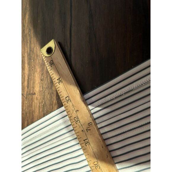 Greyson Mens XL Pink Green Striped Button Polo Shirt Performance Stretch Golf - Picture 6 of 8